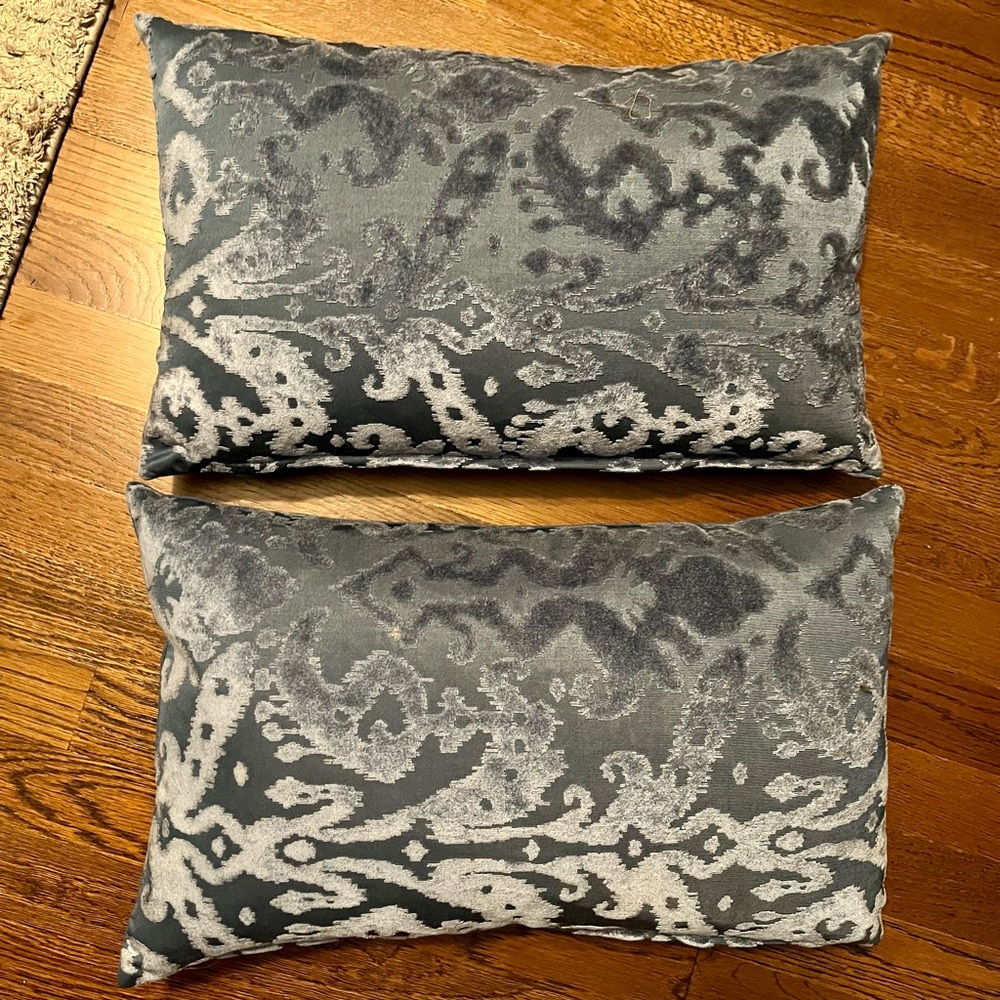 Two throw pillows